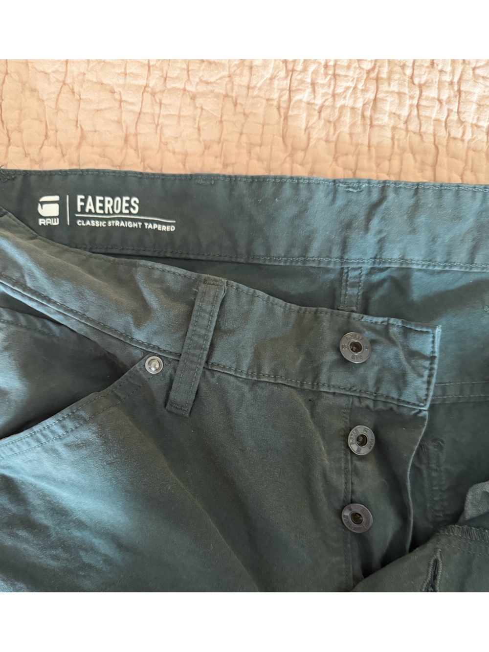 G-Star Men’s Green Jeans w/ Patches - Picture 5 of 8